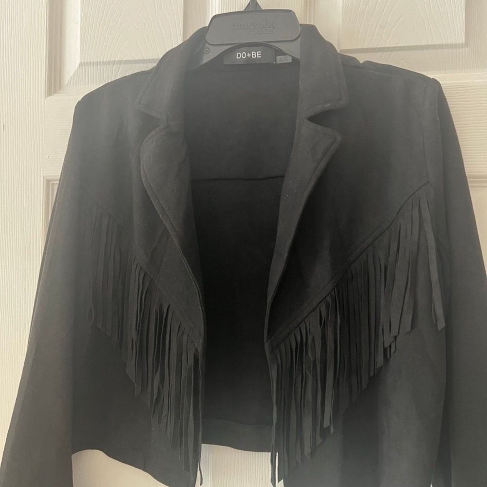 DO+BE Black Fringe Blazer